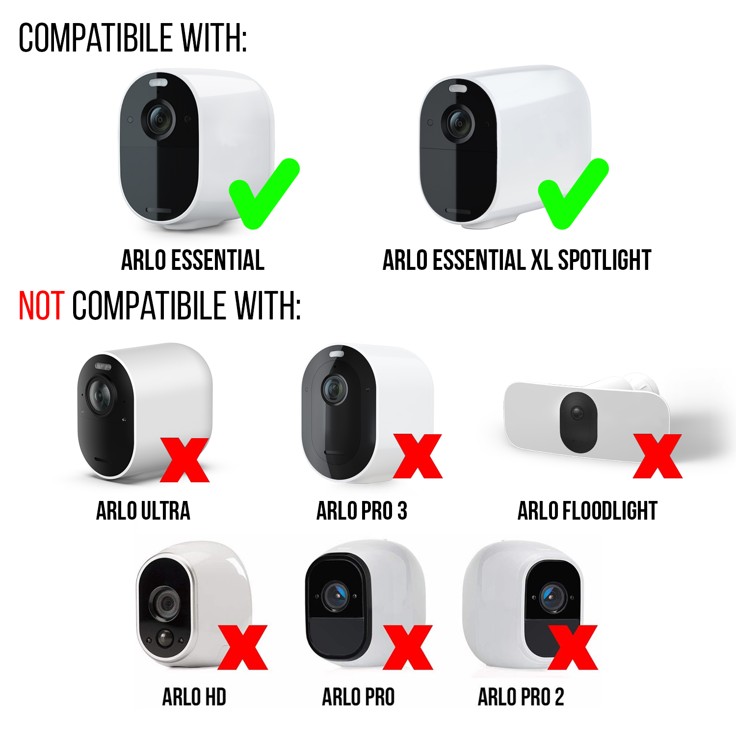 Arlo Solar Power Panel for Arlo Essential Camera Weatherproof Outdoor